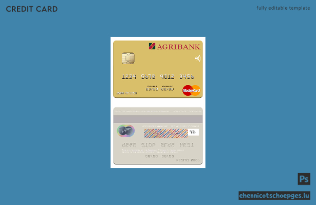 Vietnam Agribank Mastercard Beispielvorschau